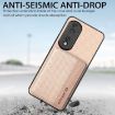 For Honor 400 Lite Khaki Carbon Fiber Magnetic Card Phone Case - 7