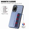 Huawei nova 14 Pro Blue Carbon Fiber Magnetic Card Bag Phone Case - 3