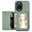 Huawei nova 14 Ultra Green Carbon Fiber Magnetic Card Bag Phone Case - 1