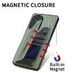 For Honor 400 Lite Green Carbon Fiber Zipper Wallet Phone Case - 9