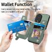 For Honor 400 Lite Khaki Carbon Fiber Flip Zipper Wallet Case - 7