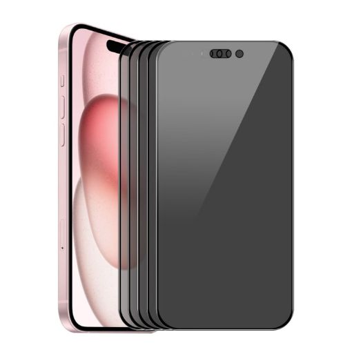 iPhone 15 ENKAY Hat-Prince 28 Anti-peeping Tempered Glass 5pcs Film - 1