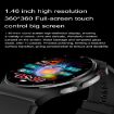 ET340 Smart Watch, 1.46" Color Screen, Health Monitoring, Black Silicone Strap - 8