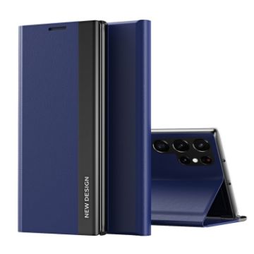Samsung Galaxy S24 Ultra 5G Leather Case, Sapphire Blue, Electroplated - 1