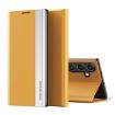 Samsung Galaxy A16 5G Yellow Leather Phone Case with Electroplated Sides - 1