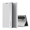 Samsung Galaxy S25 5G White Leather Phone Case with Electroplated Sides - 1