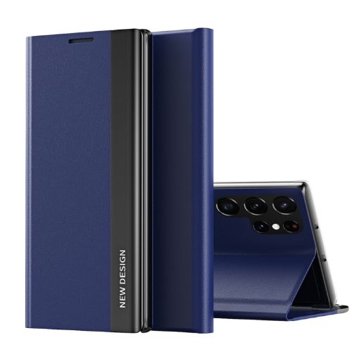 Samsung Galaxy S25 Ultra 5G Leather Case, Electroplated, Sapphire Blue - 1
