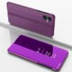Samsung Galaxy A06 4G Mirror Flip Leather Case with Holder - Purple - 1