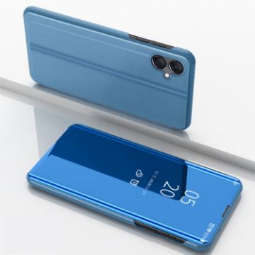 Samsung Galaxy A06 4G Blue Mirror Flip Leather Case with Holder - 1