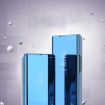 Samsung Galaxy A06 4G Blue Mirror Flip Leather Case with Holder - 4