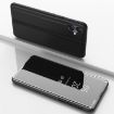 Samsung Galaxy A06 4G Mirror Flip Leather Case with Holder - Black - 1