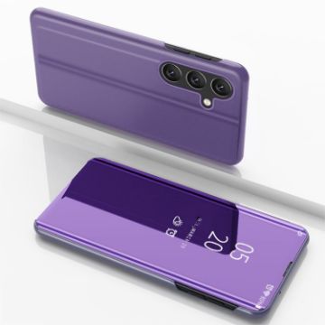 Samsung Galaxy A36 Mirror Flip Leather Case with Holder - Violet Blue - 1