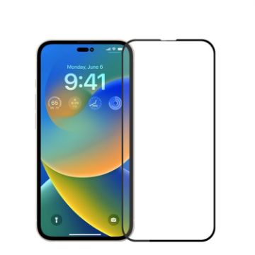 iPhone 15 MOFI 9H 2.5D Tempered Glass Screen Protector (Black) - 1