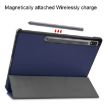 Samsung Galaxy Tab S9+ JUNSUNMAY Dark Blue Leather Tablet Case - 7