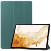 Samsung Galaxy Tab S9+ JUNSUNMAY Dark Green Leather Tablet Case - 1