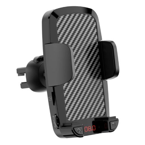 Car Vent Mount Phone Stand & Bluetooth FM Transmitter MP3 Player CS14 - 1