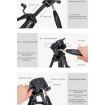 JMARY KP-2203 Red Telescopic SLR Camera Phone Tripod - Portable Aluminum - 7