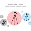 JMARY KP-2203 Blue Telescopic Aluminum Tripod for SLR Camera & Phone - 5