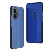 For Honor 400 Global Blue Leather Phone Case with Mirror & Holder - 1