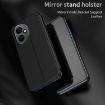For Honor 400 Global Blue Leather Phone Case with Mirror & Holder - 2