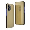 For Honor 400 Global Gold Leather Phone Case with Mirror & Holder - 1