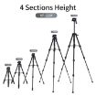 JMARY KP2234 Red Telescopic Aluminum Tripod for Camera & Phone - 6