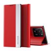 Xiaomi 13T Pro Red Leather Phone Case with Electroplated Adsorption - 1