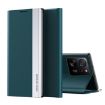Xiaomi 13T Pro Green Leather Phone Case with Electroplated Adsorption - 1
