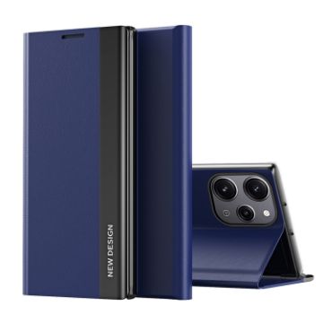 Xiaomi Redmi Note 12 4G Dark Blue Leather Phone Case Electroplated - 1
