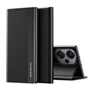 Xiaomi Redmi Note 13 Pro 4G Black Leather Electroplated Phone Case - 1
