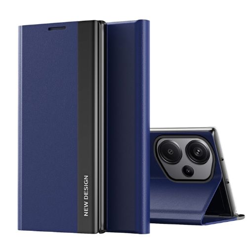Xiaomi Redmi Note 13 Pro 4G Dark Blue Leather Phone Case - 1