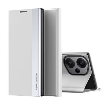 Xiaomi Redmi Note 13 Pro 4G Silver Leather Phone Case Electroplated - 1