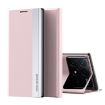 Xiaomi Poco F6 Pro Pink Leather Phone Case with Electroplated Sides - 1