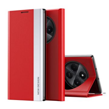 Xiaomi Redmi 14C Red Leather Phone Case - Electroplated Adsorption - 1