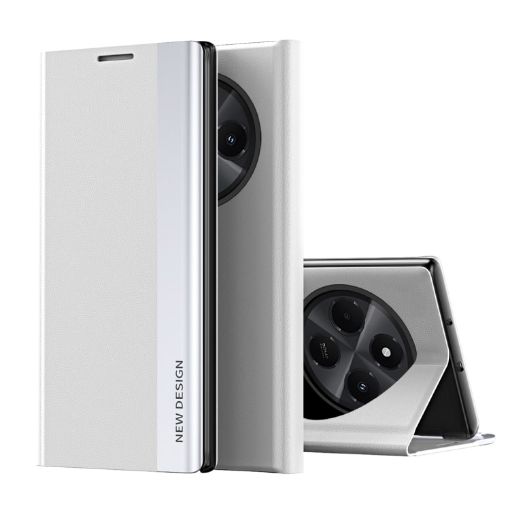 Xiaomi Redmi 14C Silver Electroplated Leather Phone Case - 1