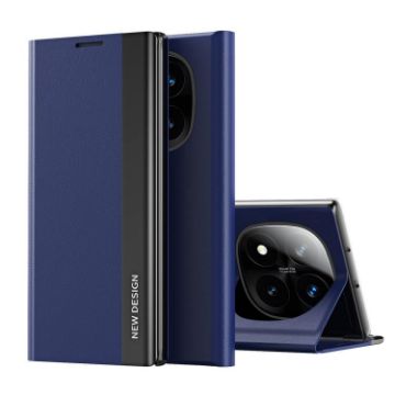 Xiaomi Redmi Note 14 Pro+ 5G Leather Case Dark Blue Electroplated - 1