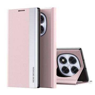 Xiaomi Redmi Note 14 Pro 5G Pink Leather Phone Case - Electroplated - 1
