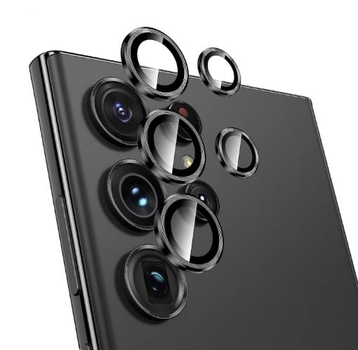 Samsung Galaxy S23 Ultra 5G Camera Lens Protector Tempered Glass Black - 1