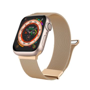 Apple Watch Ultra 49mm Rose Gold Milan Magnetic Steel Mesh Band - 1