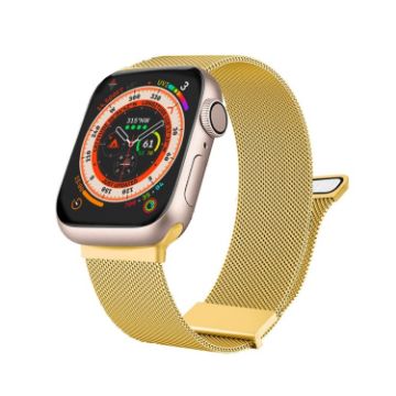Apple Watch 6 44mm Gold Milan Magnetic Steel Mesh Band - 1