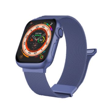 Apple Watch 6 44mm Blue Milan Magnetic Steel Mesh Band - 1