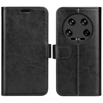 Xiaomi 14 Ultra R64 Black Leather Flip Phone Case - 1