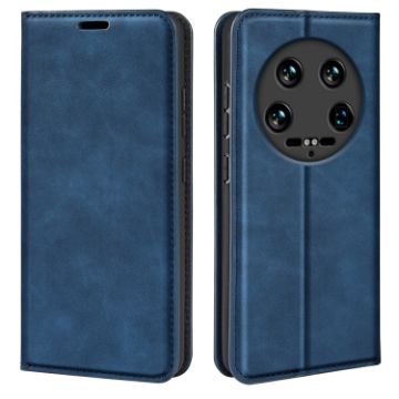 Xiaomi 14 Ultra Dark Blue Retro-skin Magnetic Leather Phone Case - 1