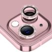 iPhone 15/15 Plus ENKAY Hat-Prince Pink Glitter Lens Glass Film - 1