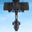 Universal Rearview Mirror Phone Holder - Retractable Car Mount (Green) - 5