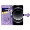 Xiaomi 14 Ultra Cat & Dog Embossed Leather Phone Case - Purple - 3