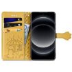 Xiaomi 14 Ultra Yellow Cat & Dog Embossed Leather Phone Case - 3