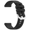 Garmin Forerunner 255S Music/255S Black Silicone Watch Band Silver Buckle - 3