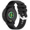 Garmin Vivomove 3S Black Silicone Watch Band with Silver Buckle - 2