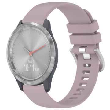 Garmin Vivomove 3S Purple Silicone Watch Band with Silver Buckle - 1